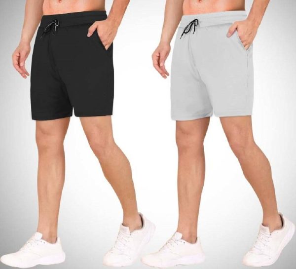 from Jaipur Download Bhavi - Men's Black Grey Solid Lycra Regular Sport Shorts