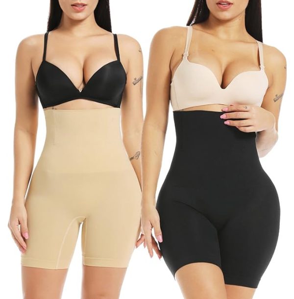Waisted Body Shaper Shorts Shapewear for Women Tummy Control Thigh Slimming Technology