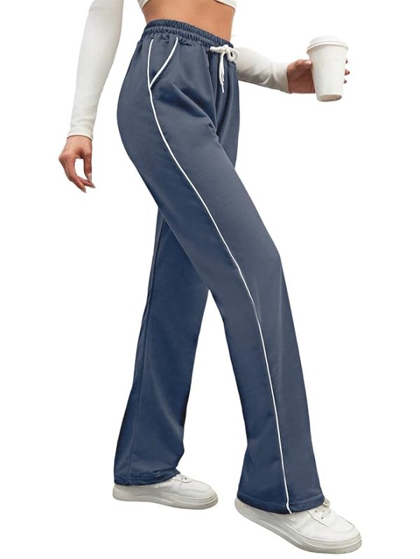 Women's Striped Track Pants | Women Trackpants | Women Lower/Pyjama | Lounge Pants | Loose Fit Trackpants | Gym/Yoga/Casual Wear Pants
