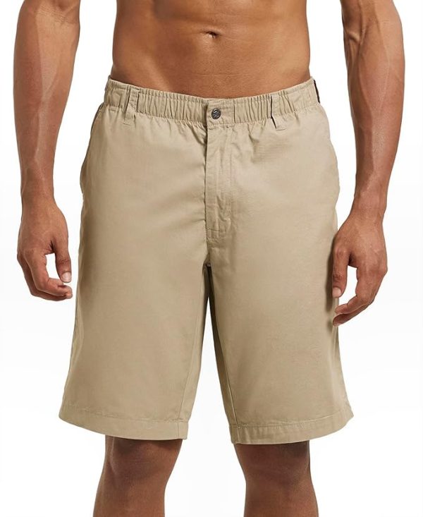 Men's Super Combed Mercerised Cotton Woven Fabric Straight Fit Solid Shorts with Side Pockets